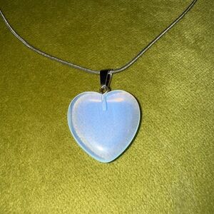Elegant Moonstone Heart Pendant Necklace